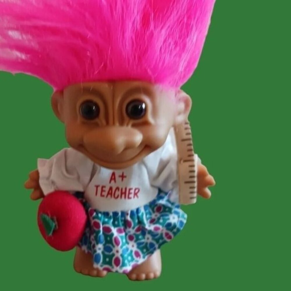 Russ vtg lot of 4 troll dolls vinyl - Picture 10 of 13